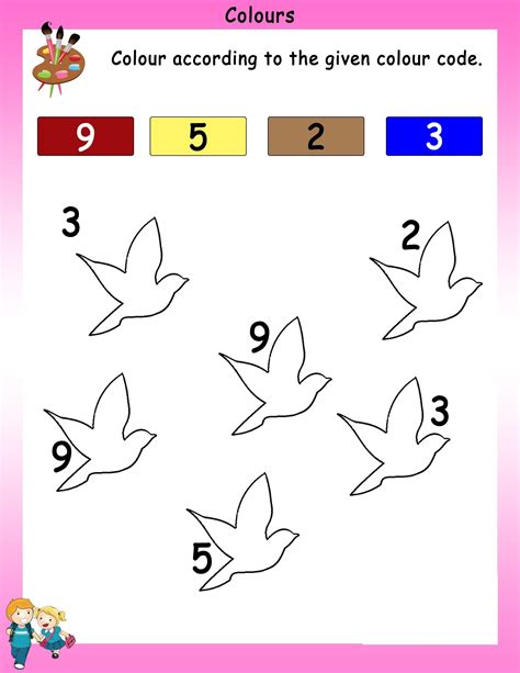 learning colours worksheet  nursery printable educative printable flower nursery nursery