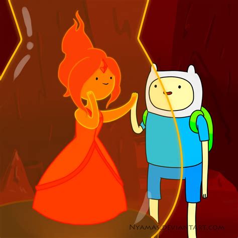 Finn And Flame Princess By Nyamas On Deviantart