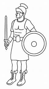Roman Soldier Drawing Outline Gladiator Drawings Soldiers Cartoon Romans Kids Ancient Clipart Google Printable Ephesians Draw Rome Armour Step Ks2 sketch template