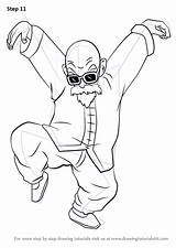 Dragon Ball Draw Roshi Master Drawing Step Drawingtutorials101 Drawings Pages Easy Goku Anime Manga Sketches Cool Tutorials Artwork Improvements Necessary sketch template
