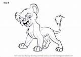 Lion King Vitani Draw Step Pride Simba Drawing Simbas Drawingtutorials101 Cartoon Tutorials sketch template