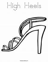 Coloring High Heels Pages Shoes Shoe Heel Drawing Noodle Twisty Print Template Getdrawings Buckle Twistynoodle Color Built California Usa Girls sketch template