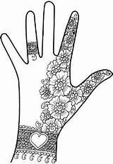 Henna Mehndi Designs Zentangle Hand Pages Hands Pakistani Coloring Patterns Printable Choose Board Simple Book sketch template