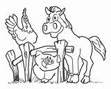 Coloring Farm Pages Preschool Animal Popular sketch template