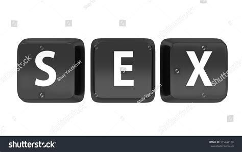 Sex Written In White On Black Computer Keys 3d