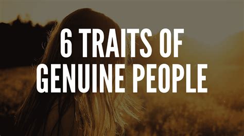 traits  genuine people