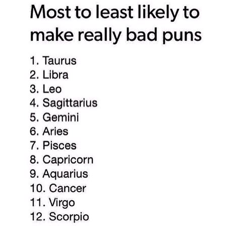 Funny Facts About Zodiac Signs By Julia B Musely