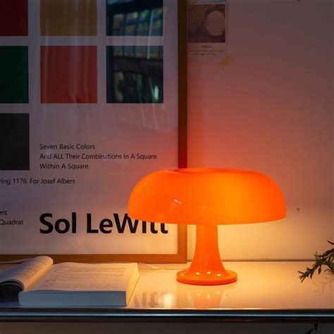 vintage pilzlampe orange lampe pilz tischlampe mid etsyde