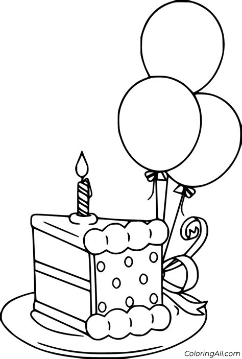 printable birthday balloon coloring pages  vector format easy  print fro