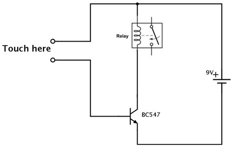 relay   touch circuit  work electrical engineering stack exchange
