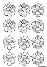 Coloring Adult Cupcakes Mosaique Pages Cakes Cup Printable Color Mosaic Basic Info Cute sketch template