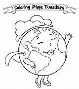 Earth Coloring Pages Toddlers Printable Cute sketch template