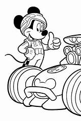 Mickey Colouring Sheet Roadster Racers Disney Minnie Sheets Stencils Junior Rainbow sketch template