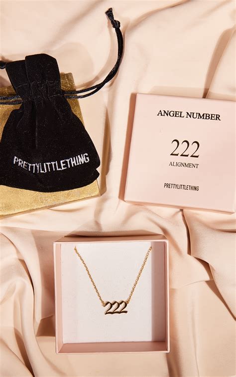 real gold plated  angel number necklace prettylittlething il