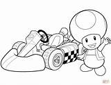 Mario Toad Coloring Kart Pages Wii Toadette Printable Super Daisy Princess Bros Cartoon Color Kids Print Characters Paper Peach Drawing sketch template