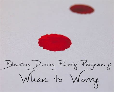 bleeding or spotting in early pregnancy should i be