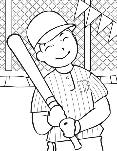 baseball color pages  children sports coloring pages baseball