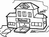 Coloring Building Pages Hospital School Getdrawings sketch template