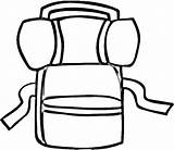 Coloring Backpack Clipart sketch template