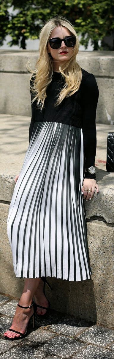 asos black  white cute pleated striped swing dress  atlantic pacific style beauty