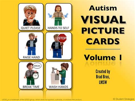 visual picture cards  children  autism etsy autism visuals