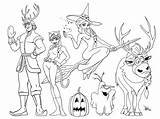 Halloween Town Pages Coloring Color Getcolorings sketch template