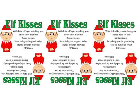 kandy kreations elf kisses  printable elf kisses elf kisses