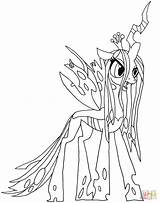 Coloring Pony Queen Little Chrysalis Pages sketch template