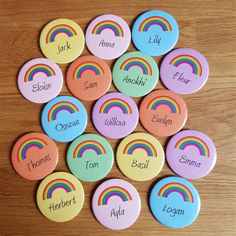 custom badges personalised childrens badges kids party etsy