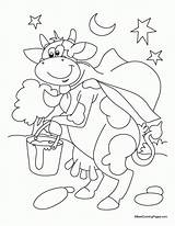 Coloring Cow Milk Dairy Pages Carton Milking Under Way Popular Library Clipart Coloringhome Cartoon sketch template