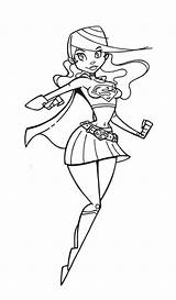 Coloring Supergirl Pages Super Girl Popular sketch template