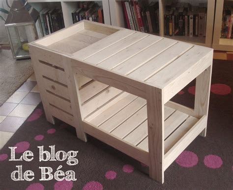diy table basse en bois de palette avec coffre de rangement le blog de bea
