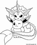 Eevee Pokemon Coloring Pages Cute Vaporeon Template Pikachu Squirtle sketch template