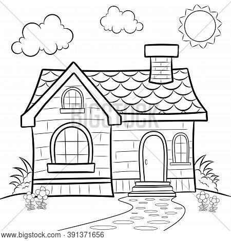 house coloring vector photo  trial bigstock