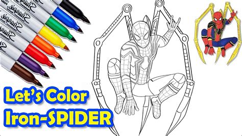 iron spider   avengers infinity war coloring pages sailany
