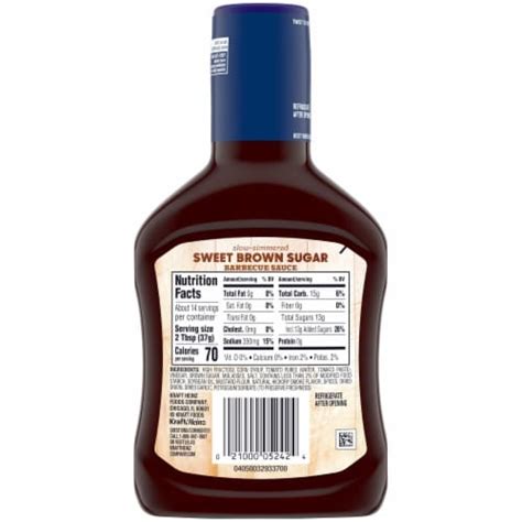 Kraft Sweet Brown Sugar Slow Simmered Bbq Barbeque Sauce 18 Oz Ralphs