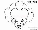 Pennywise Pages Coloring Draw Outline Printable Kids Print Color sketch template