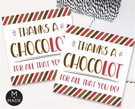 chocolot     tags chocolate gift tags etsy