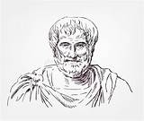 Aristotle Sketch Vector Portrait Style Isolated Illustration Preview sketch template