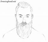 Draw Bearded sketch template