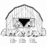 Farm Coloring Pages Color Number Animal Kids Numbers Animals Printable Toddler Print Momjunction Books Activity Barnyard Child Activities Sheets Will sketch template