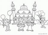 Islamic Coloring Pages Kids Colouring Ramadan Library Clipart Clip sketch template