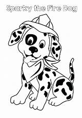 Dog Coloring Fire Pages Sparky Dalmatian Safety Clip Printable Prevention Fireman Color Kids Week Colouring Sheets Firefighter Clipart Hat Dalmation sketch template