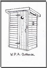 Outhouse Wpa sketch template
