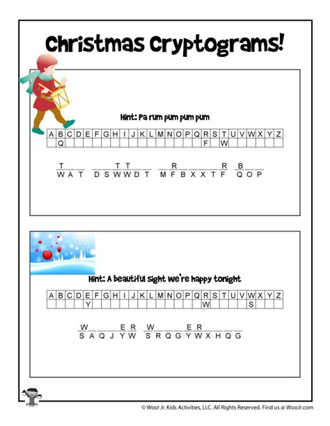 christmas cryptogram puzzles woo jr kids activities childrens
