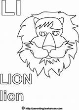 Coloring Lion Letter Alphabet Sheet Parenting Leehansen Pages Downloads sketch template
