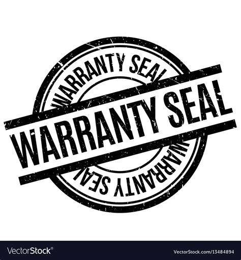 warranty seal rubber stamp royalty  vector image