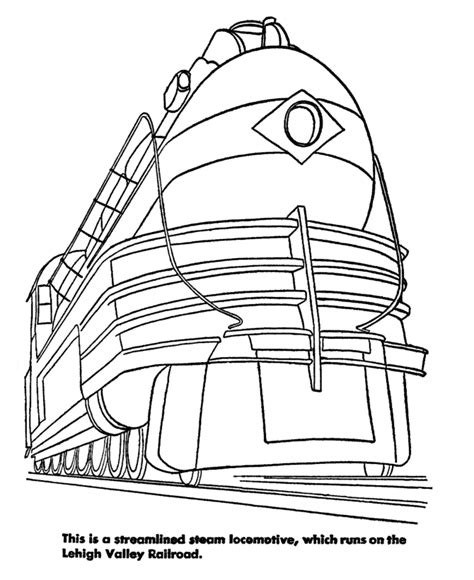 rail train coloring pages streamlined diesel engine coloring page