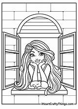 Daydreaming Meanwhile Windowsill Sleeps sketch template