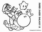 Mario Coloring Pages Super Galaxy Printables Wii Nintendi sketch template
